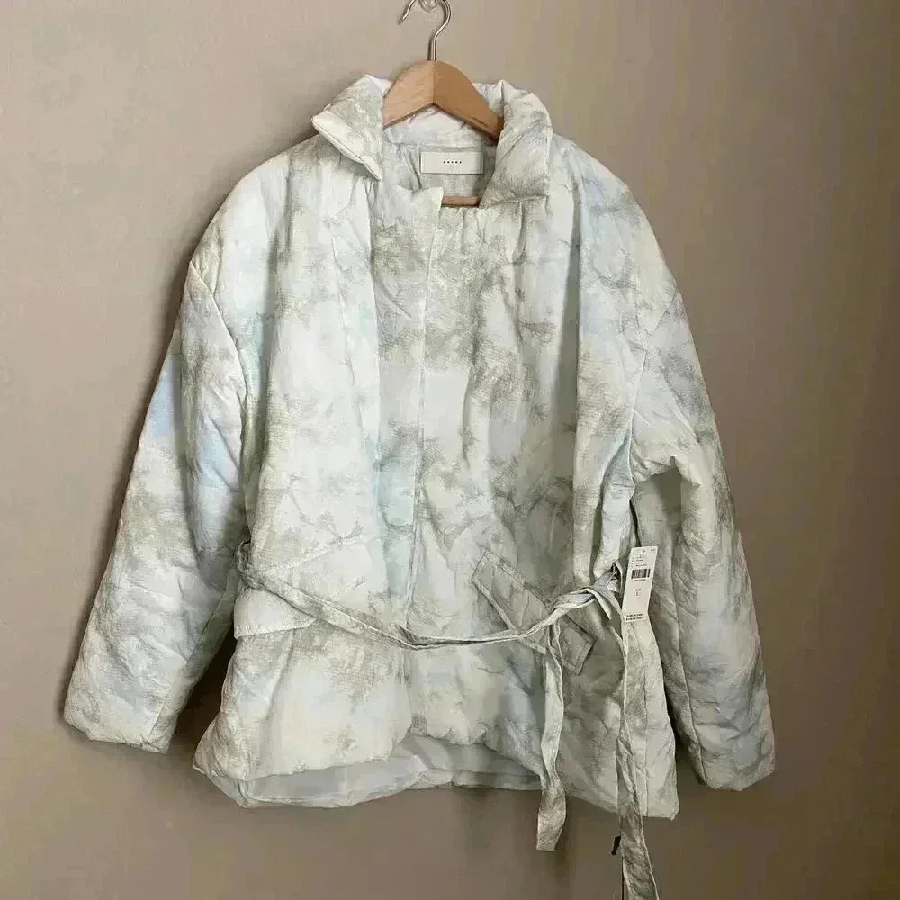 Anthropologie BLANKNYC Bennie Tie-Dye Puffer Jacket‎ Size Large